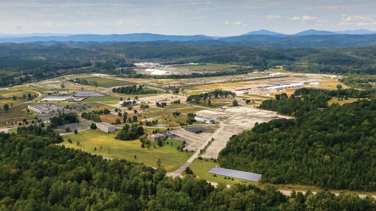 A view of the site today, known as the East Tennessee Technology Park. The Oak Ridge Vision 2020 Project Team, comprised of members from the Oak Ridge Office of Environmental Management and cleanup contractor UCOR, was selected for the Secretary’s Achievement Award for successfully cleaning and transforming the former enrichment complex into a multi-use industrial hub, national park and conservation area.