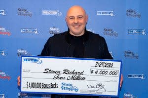 Steve Richard won the $4 million Bonus Bucks prize.