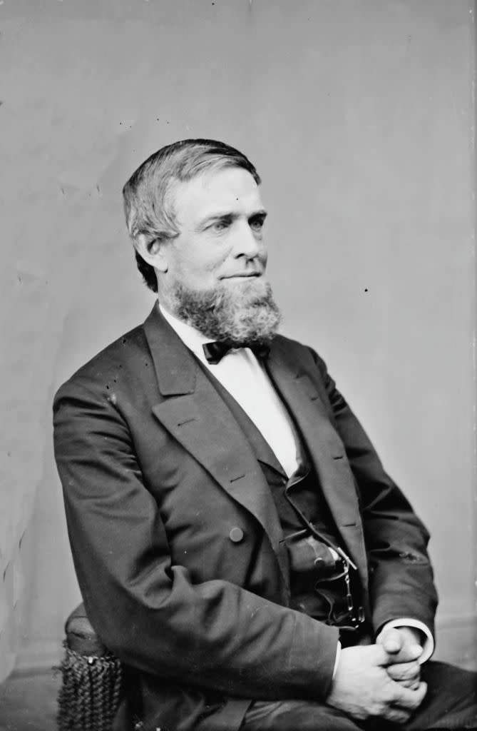 Hon. Schulyer Colfax, between 1855 and 1865.<span class="copyright">Heritage Images via Getty Images</span>