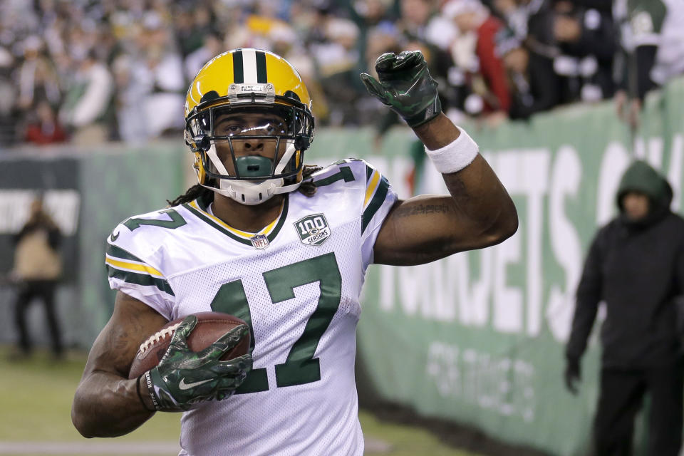 Davante Adams has lived in the end zone for three years running (AP Photo/Seth Wenig)