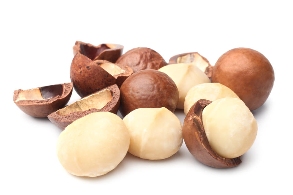 This nut can cause weakness in a dog's&nbsp;hind legs, depression, hypothermia, vomiting and tremors in dogs between 12 to 48 hours after ingestion. According to the ASPCA, just a <a href="http://www.aspca.org/news/animal-poison-control-alert-macadamia-nuts-are-toxic-dogs" target="_blank">small amount</a> of macadamia nuts is enough to be harmful, and its toxicity may be connected to the food's extremely high fat content.