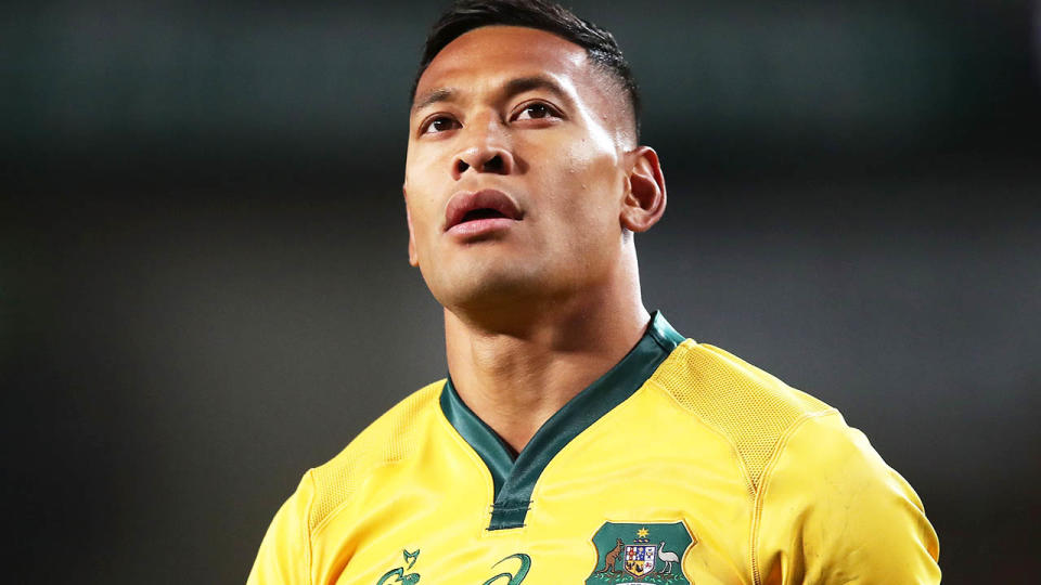 Israel Folau in action for the Wallabies. (Photo by Matt King/Getty Images)