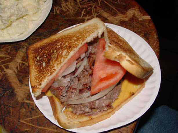 The Hamburger at Louis Lunch