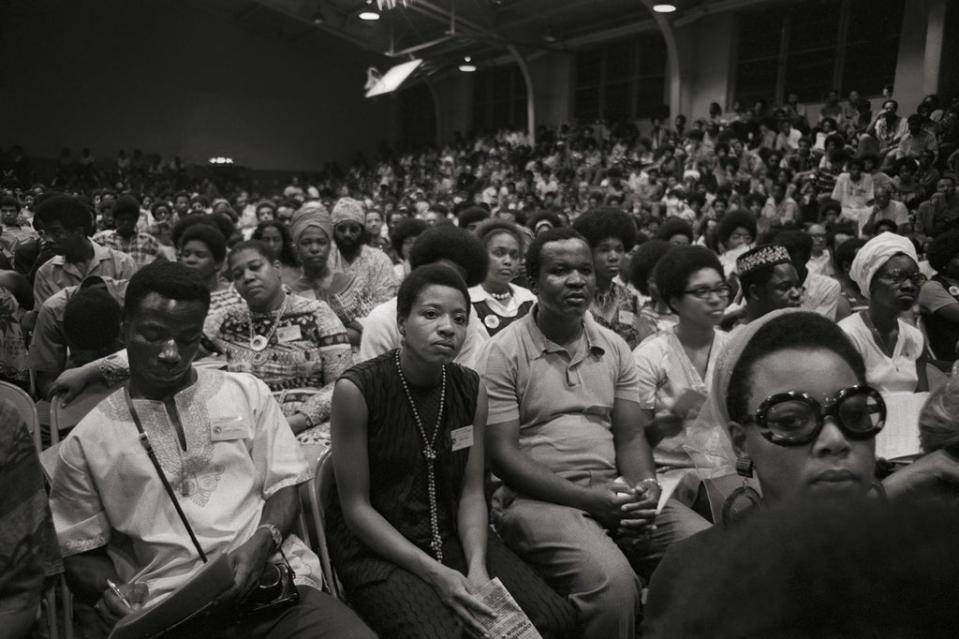 ‘Southern Christian Leadership Conference leader, Dorothy Cotton (glasses) at Morehouse College, Congress of Afrikan Peoples (CAP) Convention Atlanta, Georgia’, 1970 (Courtesy Doris Derby and MACK)