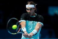 Tennis - Barclays ATP World Tour Finals - O2 Arena, London - 21/11/15 Men's Singles - Spain's Rafael Nadal in action during his match against Serbia's Novak Djokovic Reuters / Suzanne Plunkett Livepic