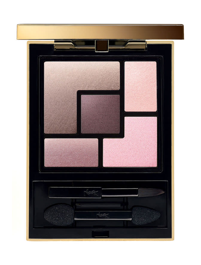 <p>This limited edition gold palette features taupe and pink eye shadow in a chinoiserie pattern. <b><a href="http://www.yslbeautyus.com/chinese-new-year-2016-couture-palette-collector/4512YSL.html?dwvar_4512YSL_color=Parisienne" rel="nofollow noopener" target="_blank" data-ylk="slk:Yves Saint Laurent Chinese New Year 2016 Couture Palette Collector;elm:context_link;itc:0;sec:content-canvas" class="link ">Yves Saint Laurent Chinese New Year 2016 Couture Palette Collector</a> ($60)</b></p>