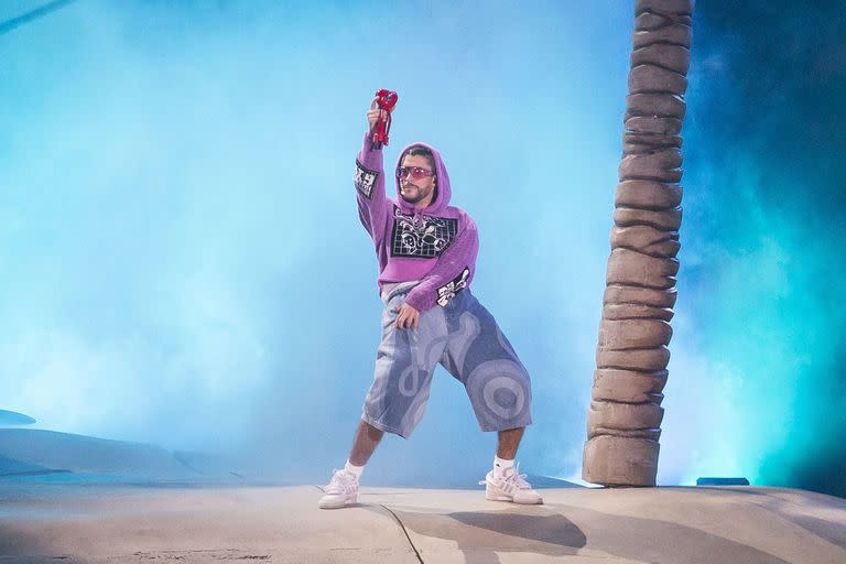 Bad Bunny, en el primero de los conciertos que programó este fin de semana en Vélez