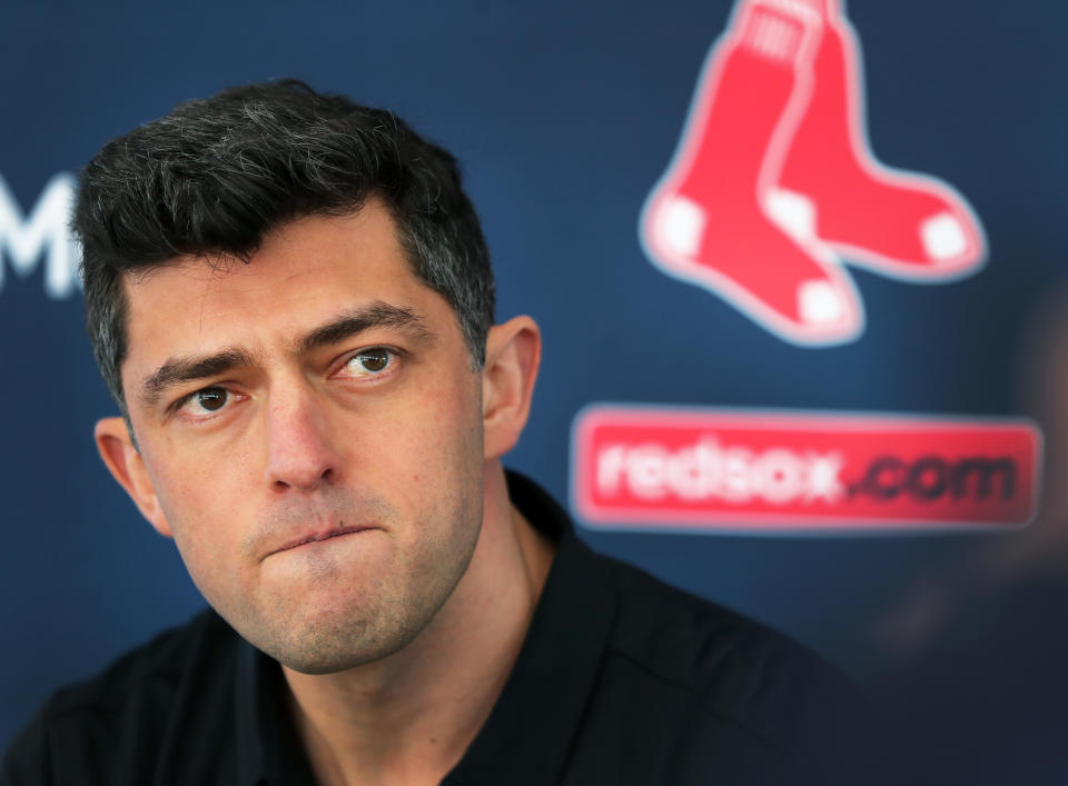 Chaim Bloom joined the Red Sox in 2019. His dismissal from the team was announced Thursday. (Photo by Jim Davis/The Boston Globe via Getty Images)