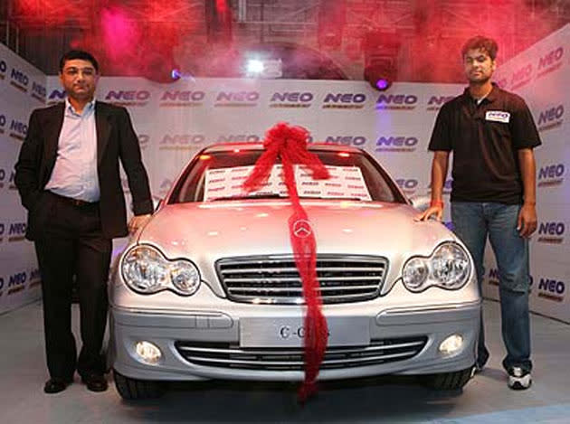Left-arm paceman Rudra Pratap Singh was presented a silver Mercedes Benz C 200K by Neo Sports for his effective performance at the 2007 Twenty20 World Cup in South Africa.
