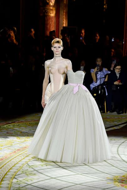 PHOTO: A model walks the runway during the Viktor & Rolf Haute Couture Spring Summer 2023 show as part of Paris Fashion Week, Jan. 25, 2023, in Paris. (Kristy Sparow/Getty Images)