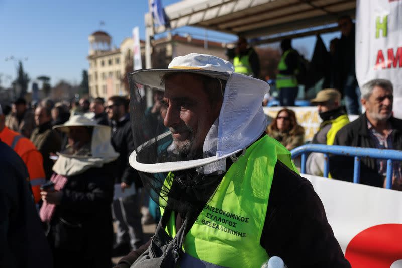Farmers protest in Thessaloniki