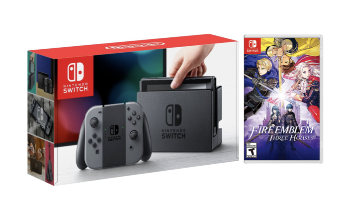 Nintendo Switch Gray Joy-Con Console Bundle with Fire Emblem: Three Houses