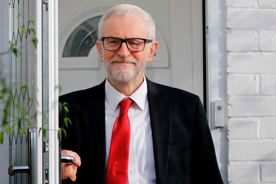 Disaster: Jeremy Corbyn leaves him home following Labour's heavy defeat: AFP via Getty Images