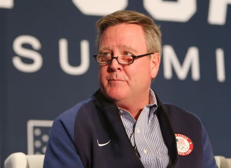 Sep 25, 2017; Park City, UT, USA; USOC chief executive officer Scott Blackmun during the 2018 U.S. Olympic Team media summit at the Grand Summit Hotel. Mandatory Credit: Jerry Lai-USA TODAY Sports