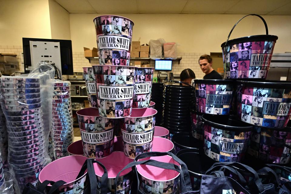 Merchandise is pictured during the 