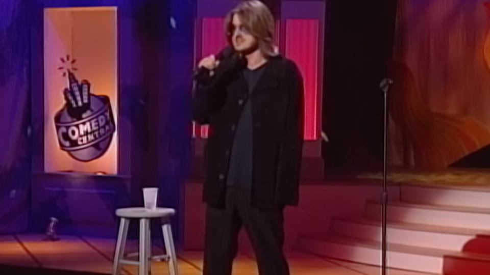 Mitch Hedberg performing on Comedy Central