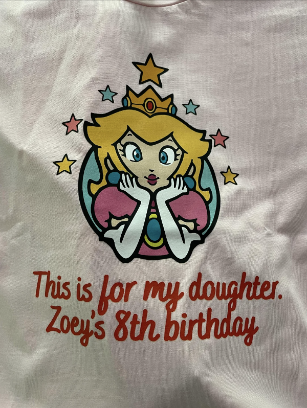 "This is for my daughter. Zoey's 8th birthday"