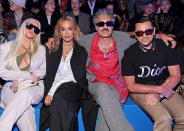 <p>Rita Ora and Taika Waititi are flanked by Christina Aguilera and Daniel Levy on May 19 at the Dior Men Spring 2023 Capsule Show in Venice, California. </p>