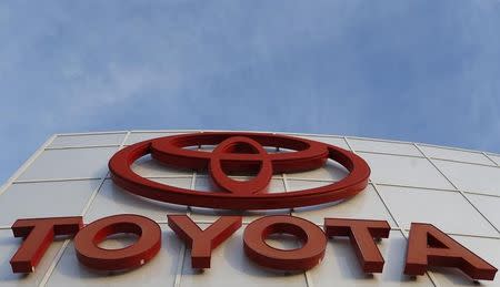 A logo is pictured at AutoNation Toyota dealership in Cerritos, California December 9, 2015. REUTERS/Mario Anzuoni/Files