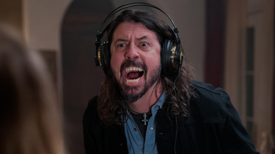 Dave Grohl gets murderous during a marathon recording session in 'Studio 666'. (Andrew Stuart/Sony Pictures)