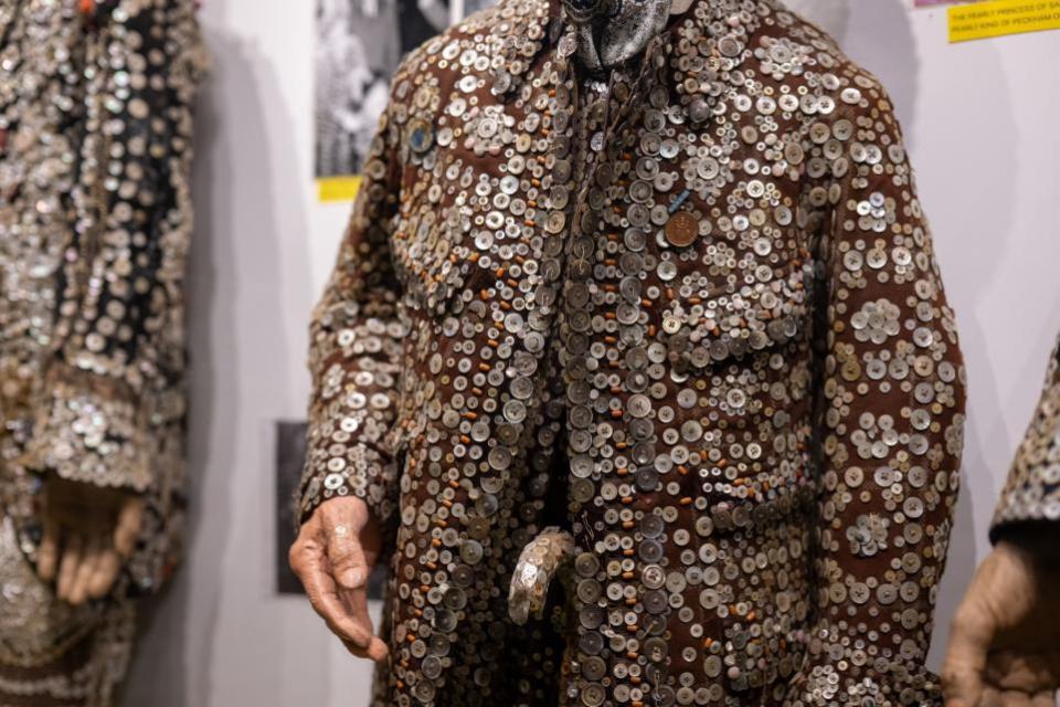 News Shopper: One of the many pearly suit's in George's museum. 