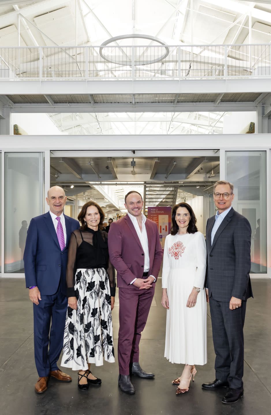 san francisco, ca january 17 bob fisher, randi fisher, chris bedford, diana nelson and john atwater attend fog design art preview gala on january 17th 2024 at fort mason center festival pavilion in san francisco, ca photo jessica monroy for drew altizer photography