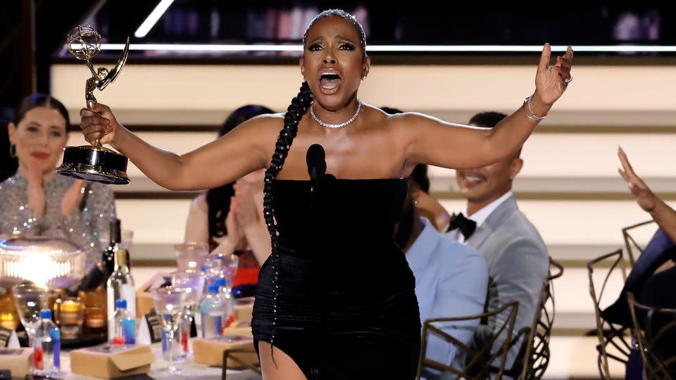 Sheryl Lee Ralph accepts the outstanding supporting actress in a comedy series award for 'Abbott Elementary' at the 74th Primetime Emmys in 2022. - Kevin Winter/Getty Images