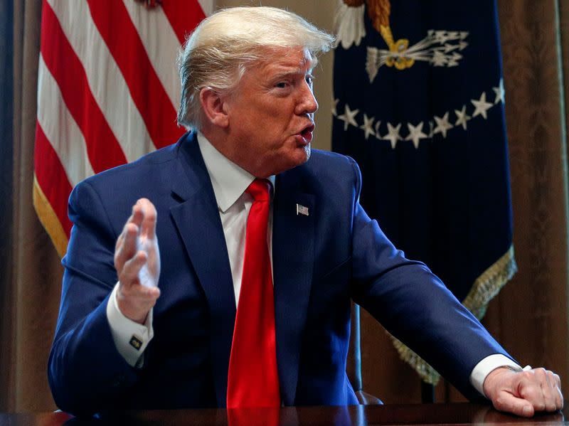 U.S. President Trump participates in meeting with energy sector CEOs at the White House in Washington