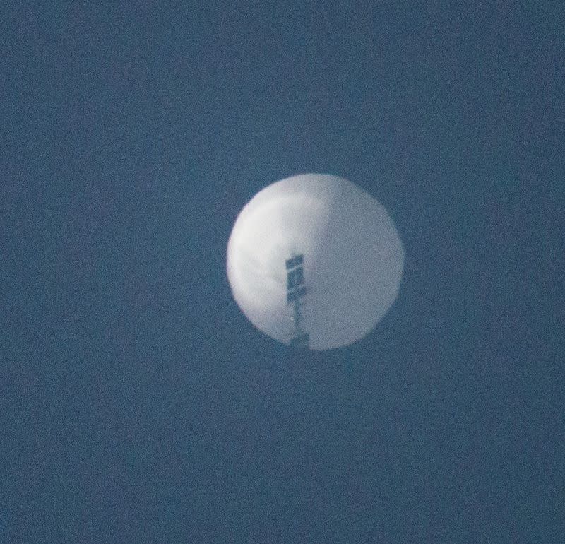 A balloon flies in the sky over Billings