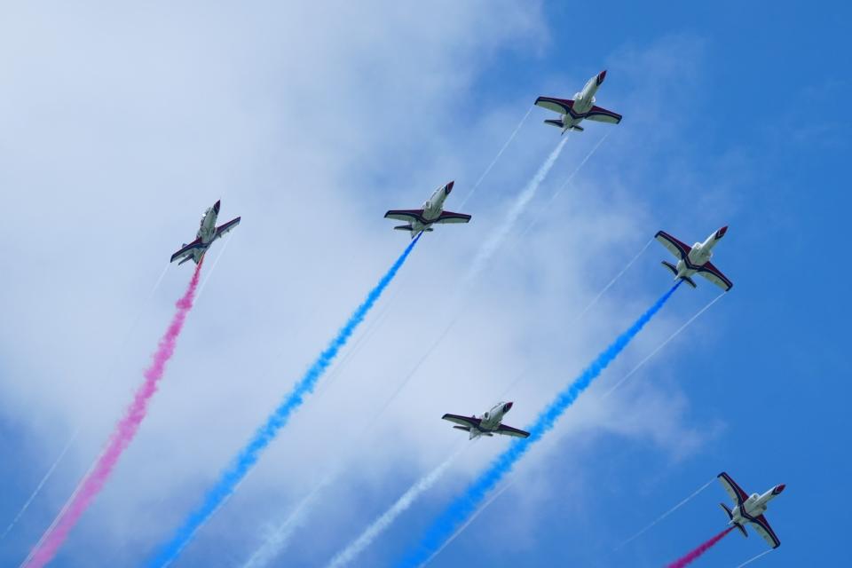 台中清泉崗空軍基地明天（8/12）將舉辦航空嘉年華。取自臉書國防部發言人