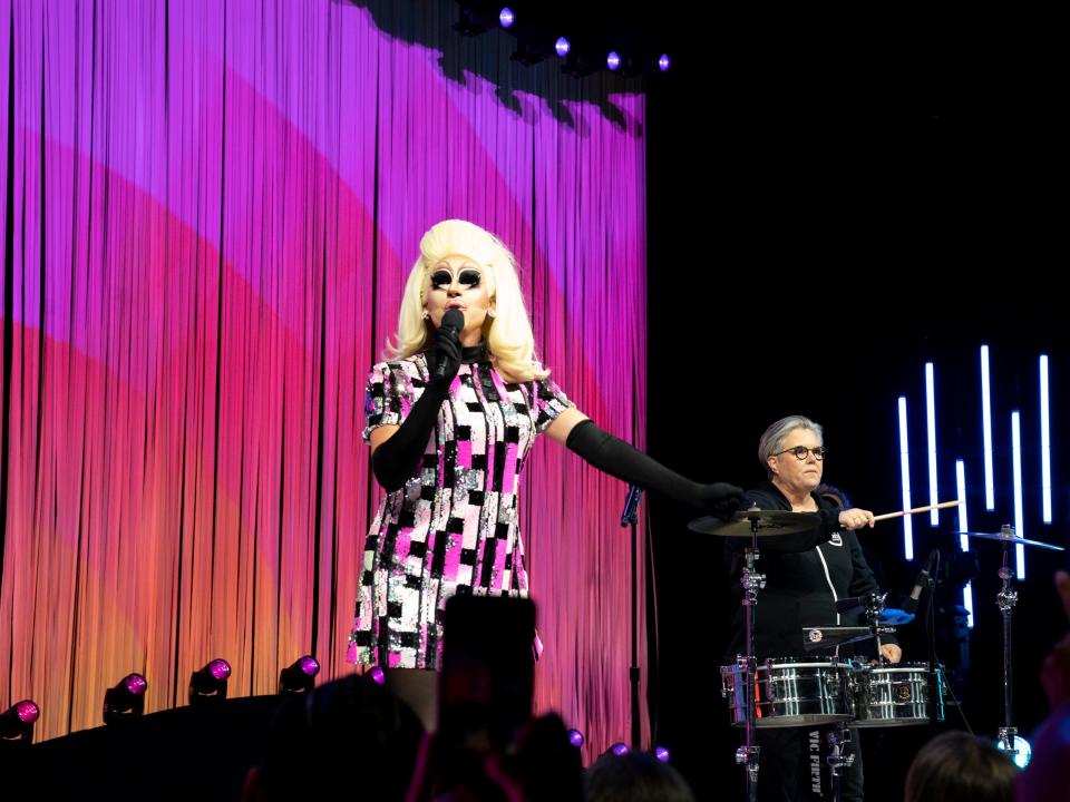 Stand Out: An LGBTQ+ Celebration. Trixie Mattel, Rosie O'Donnell at The Greek Theatre for Netflix Is A Joke Fest. C