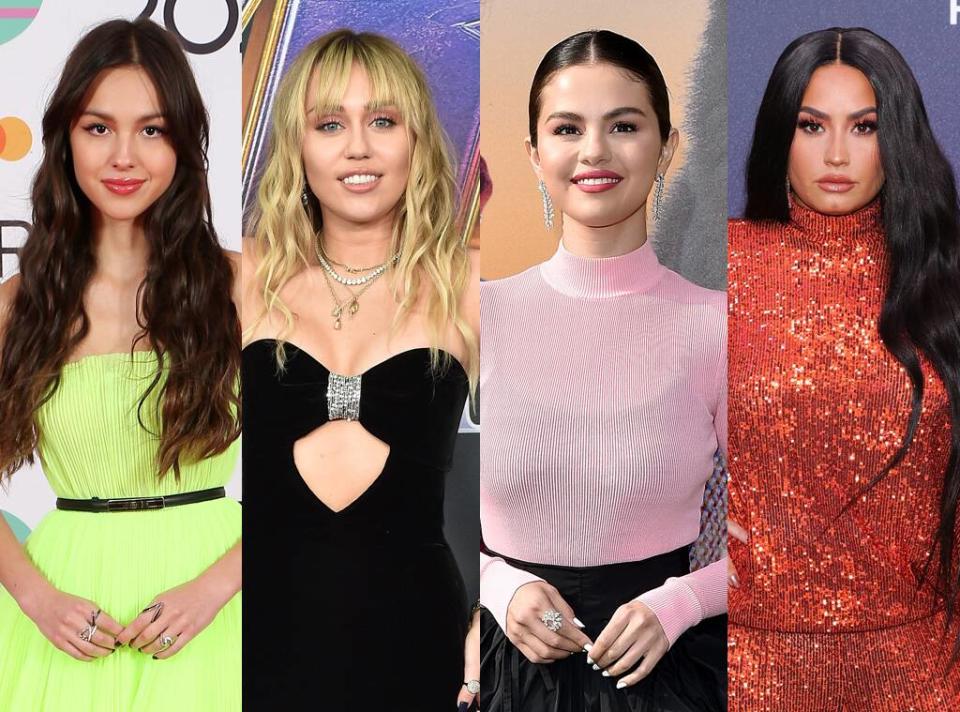  Olivia Rodrigo, Miley Cyrus, Selena Gomez, Demi Lovato