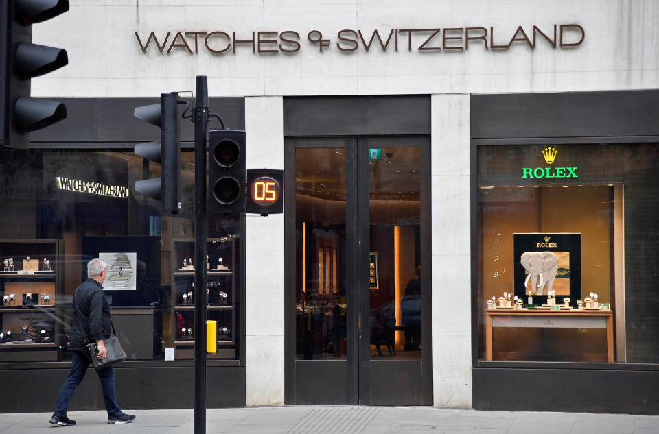 A branch of Watches of Switzerland is seen in London, Britain, May 30, 2019. REUTERS/Toby Melville