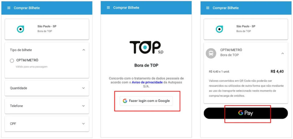 Faça o pedido e pague com o Google Pay (Imagem: Captura de tela/André Magalhães/Canaltech)