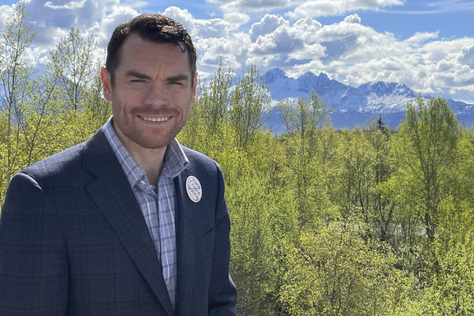 Phil Izon poses for a photo outside his home in Wasilla, Alaska, on Tuesday, May 14, 2024. Izon is one of the backers of a ballot imitative that would repeal ranked choice voting in Alaska, but arguments are scheduled May 28, 2024, in a lawsuit challenging the state Division of Election's decision to certify the initiative for placement on the ballot this year. (AP Photo/Mark Thiessen)