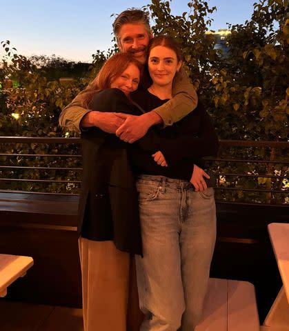 <p>Julianne Moore/Instagram</p> Julianne Moore with her husband Bart Freundlich and their daughter Liv