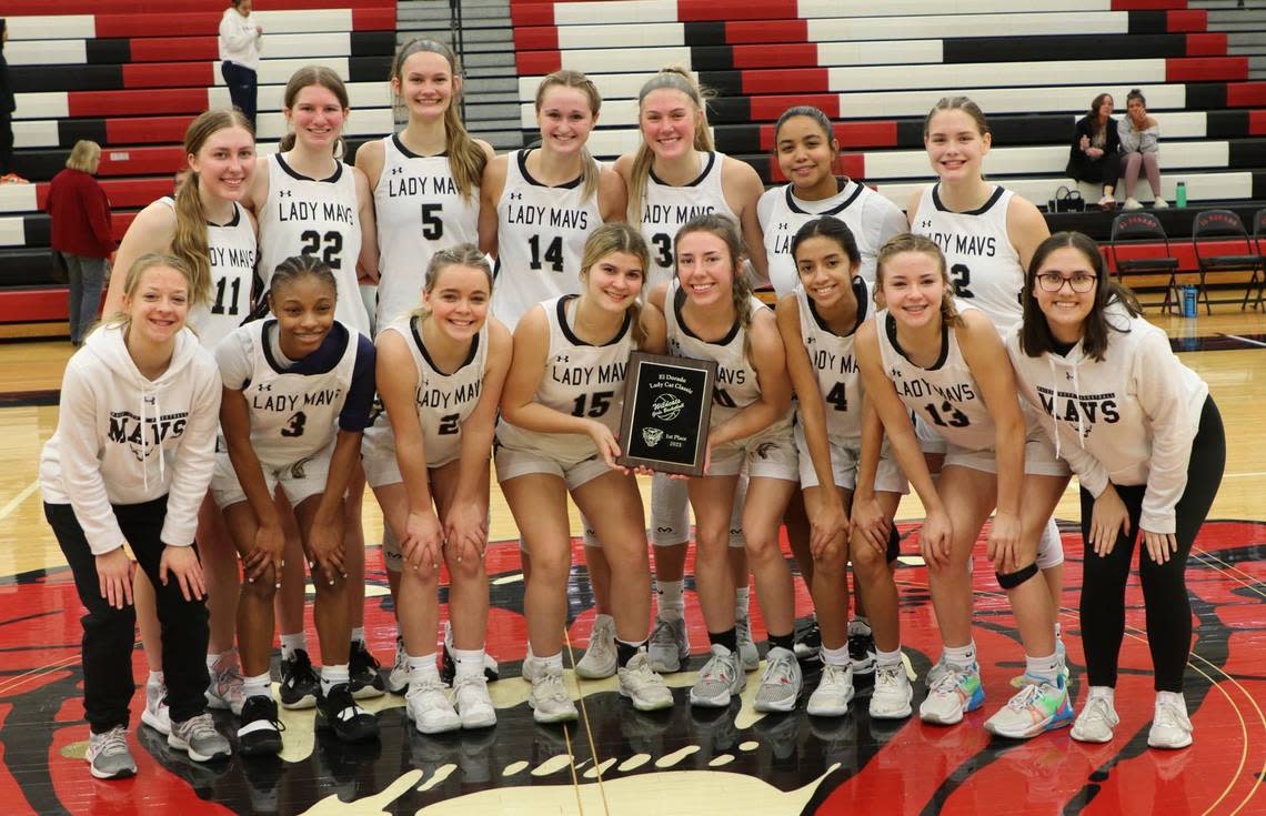 The Maize South girls basketball team ended the championship game on an 8-0 run to edge Gardner Edgerton in a 44-43 win to claim the Lady Cat Classic title in El Dorado.