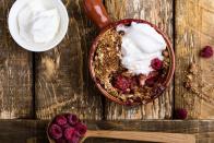 <p>Most Americans eat 14 to 17 g of fiber per day; add just 10 g and reduce your risk of dying from heart disease by 17%, according to a Netherlands study. Dietary fiber helps reduce total and LDL ("bad") cholesterol, improve insulin sensitivity, and boost weight loss.<br>One easy fix: Top your oatmeal (½ cup dry has 4 g fiber) with 1 cup of raspberries (8 g) and you get 12 g of fiber in just one meal. Other potent fiber-rich foods: ½ cup of 100% bran cereal (8.8 g), ½ cup of cooked lentils (7.8 g), ½ cup of cooked black beans (7.5 g), one medium sweet potato (4.8 g), one small pear (4.3 g). </p><p><strong>RELATED</strong>: <a href="https://www.goodhousekeeping.com/health/diet-nutrition/a31028145/oatmeal-benefits/" rel="nofollow noopener" target="_blank" data-ylk="slk:Is Oatmeal Healthy? All the Nutritional Facts and Benefits to Know;elm:context_link;itc:0;sec:content-canvas" class="link ">Is Oatmeal Healthy? All the Nutritional Facts and Benefits to Know</a></p>