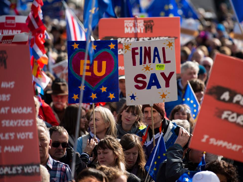 MPs throw weight behind fresh Brexit referendum as hundreds of thousands prepare for major demonstration in London