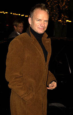 Sting at the LA premiere of Miramax's Kate & Leopold