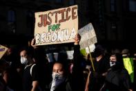 Protest in Louisville following deaths of Breonna Taylor and George Floyd in Louisville, Kentucky