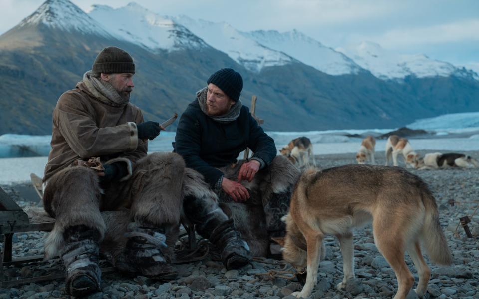 Nikolaj Coster-Waldau and Joe Cole in Netflix's Against the Ice - Lilja Jonsdottir