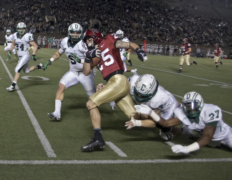 Windows beware: not recovering fumbles comes with some harsh punishment at Dartmouth. (Getty Images)