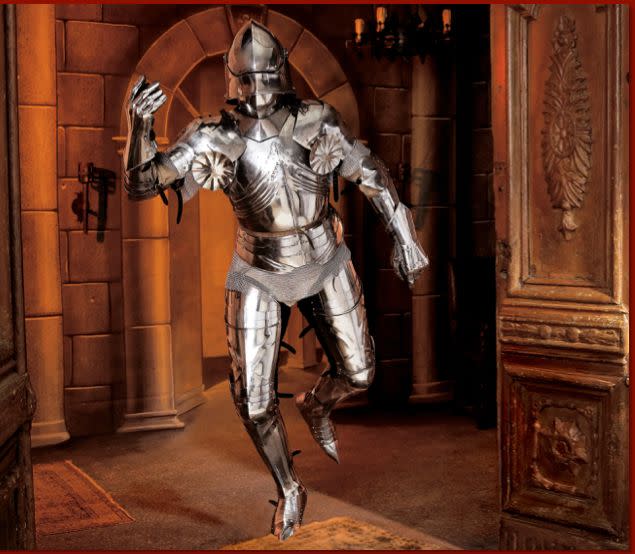 <i>"The suit of armor was bought by a couple for their adult son who traveled the country attending medieval fairs. Contemporary men cannot fit into antique armor so it was a perfect gift."</i>