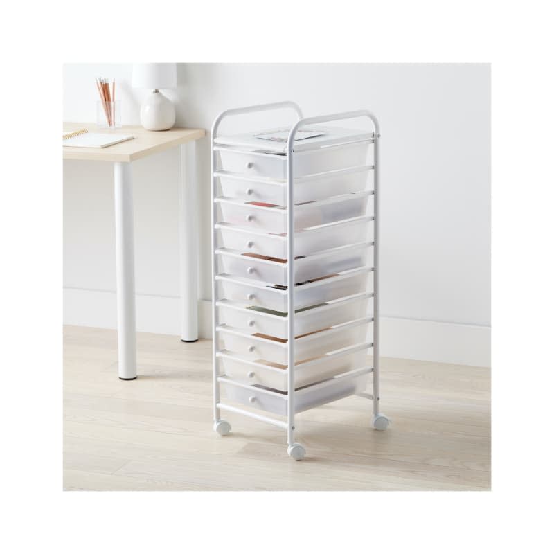 10-Drawer Rolling Cart