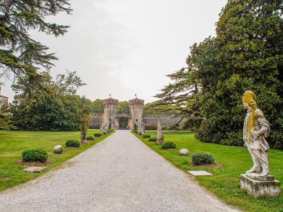 The grounds of Castello de Roncade outside of Venice, Italy.