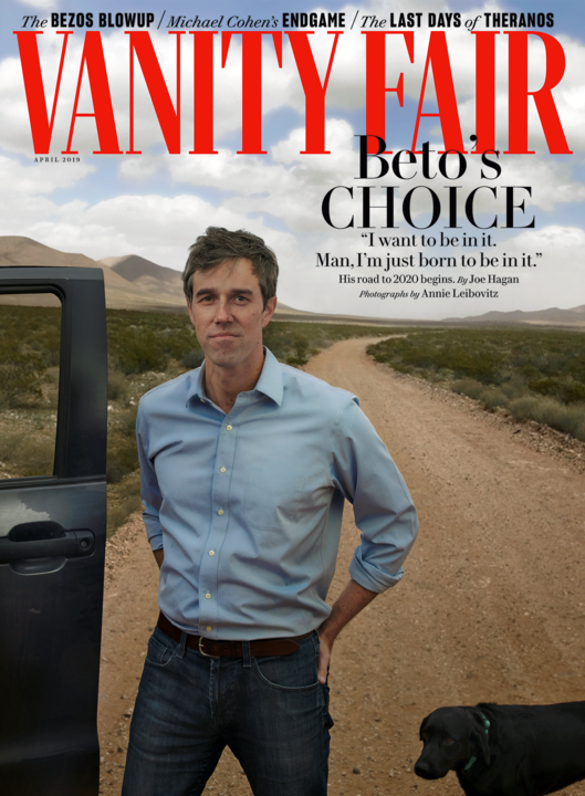 O'Rourke is on the cover of Vanity Fair's April issue. (Vanity Fair)