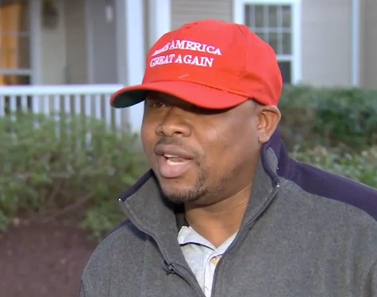 Atsu Nable says he was out for a walk when two men confronted him over his MAGA hat. (Photo: Fox 5)