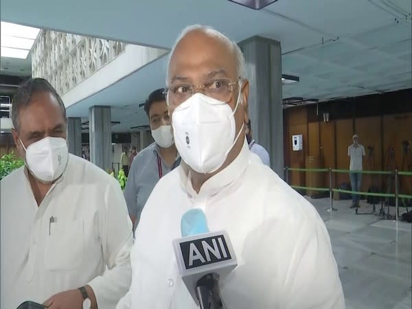 Congress leader and Leader of Opposition in the Rajya Sabha Mallikarjun Kharge (Photo/ANI) 