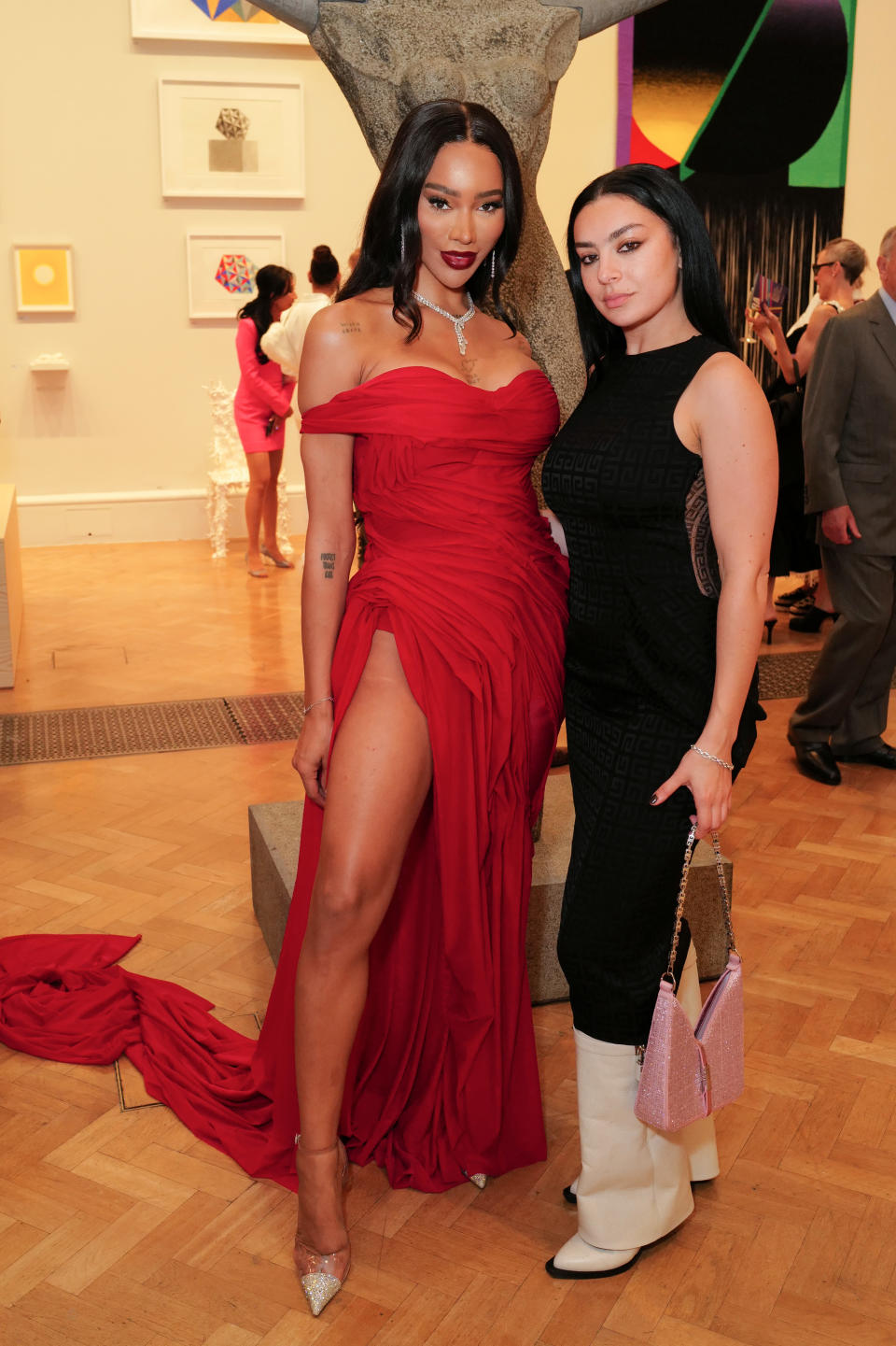 LONDON, ENGLAND - JUNE 06: Munroe Bergdorf and Charli XCX attend the Royal Academy of Arts Summer Exhibition Preview Party at Burlington House on June 06, 2023 in London, England. (Photo by Darren Gerrish/WireImage for Royal Academy of Arts)